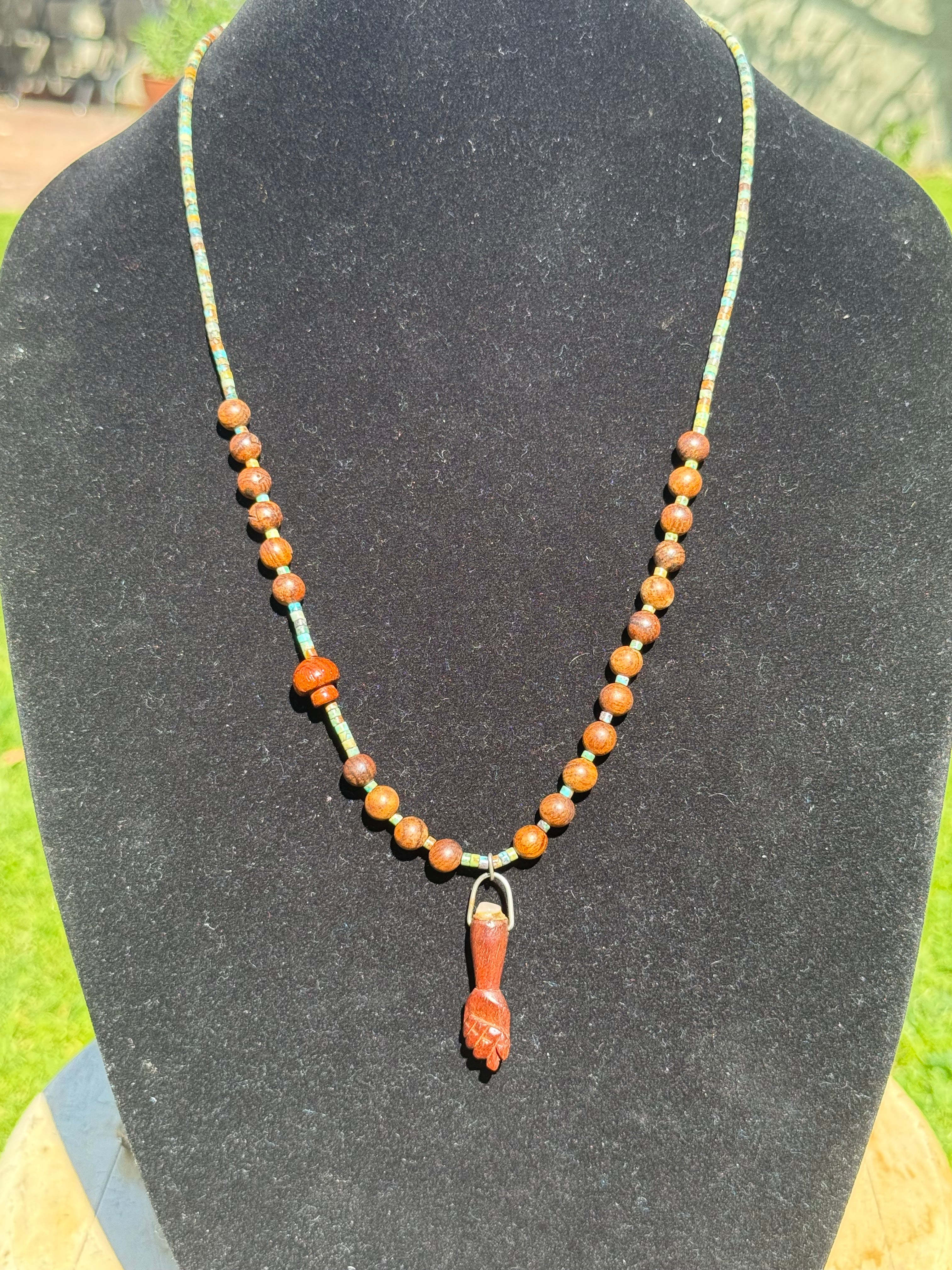 Wooden Figa - Necklace