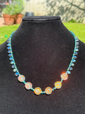 Fire Flowers - Necklace & Earrings Set