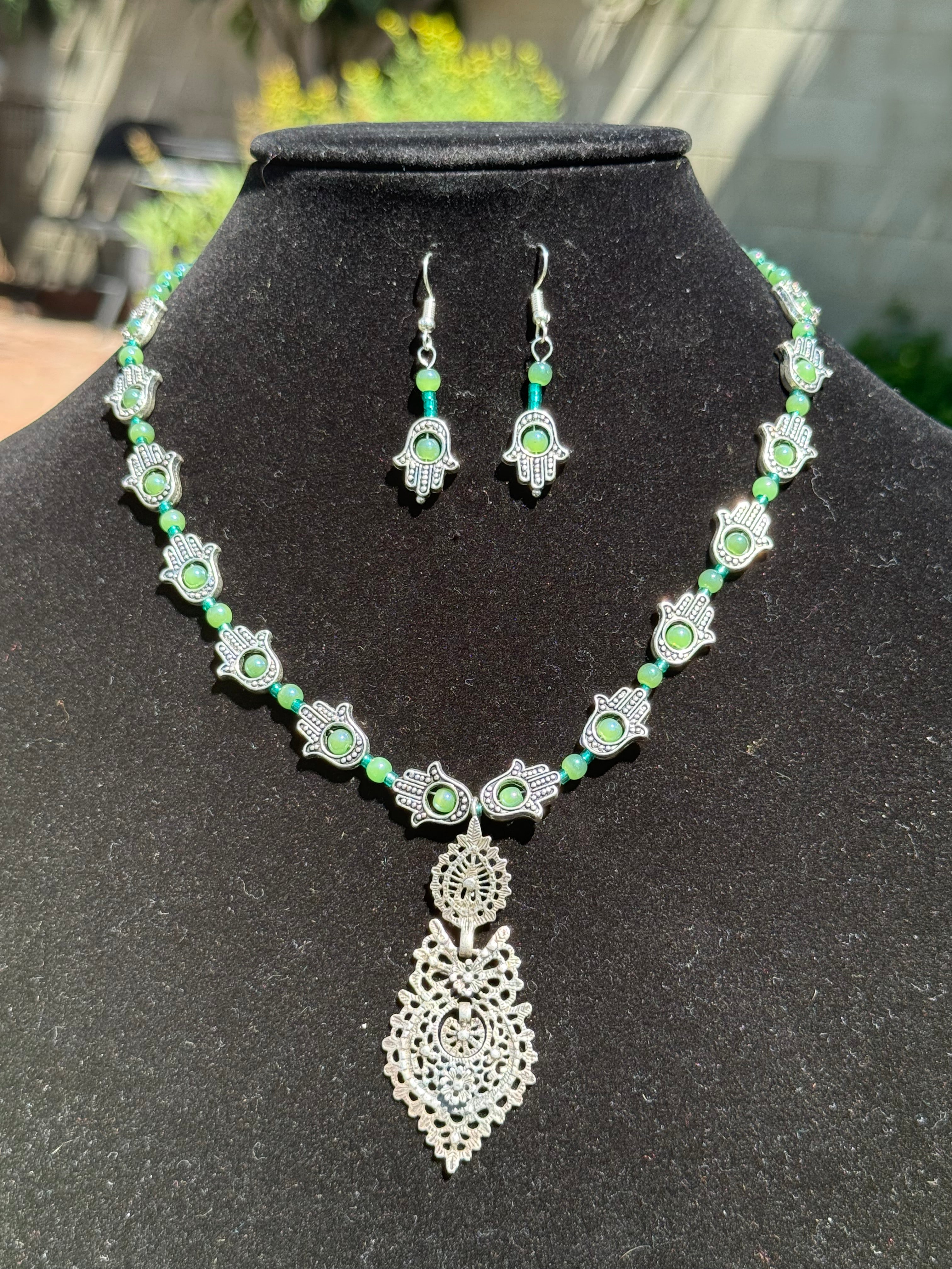 Upcycled Silver Earring - Necklace and Earrings Set