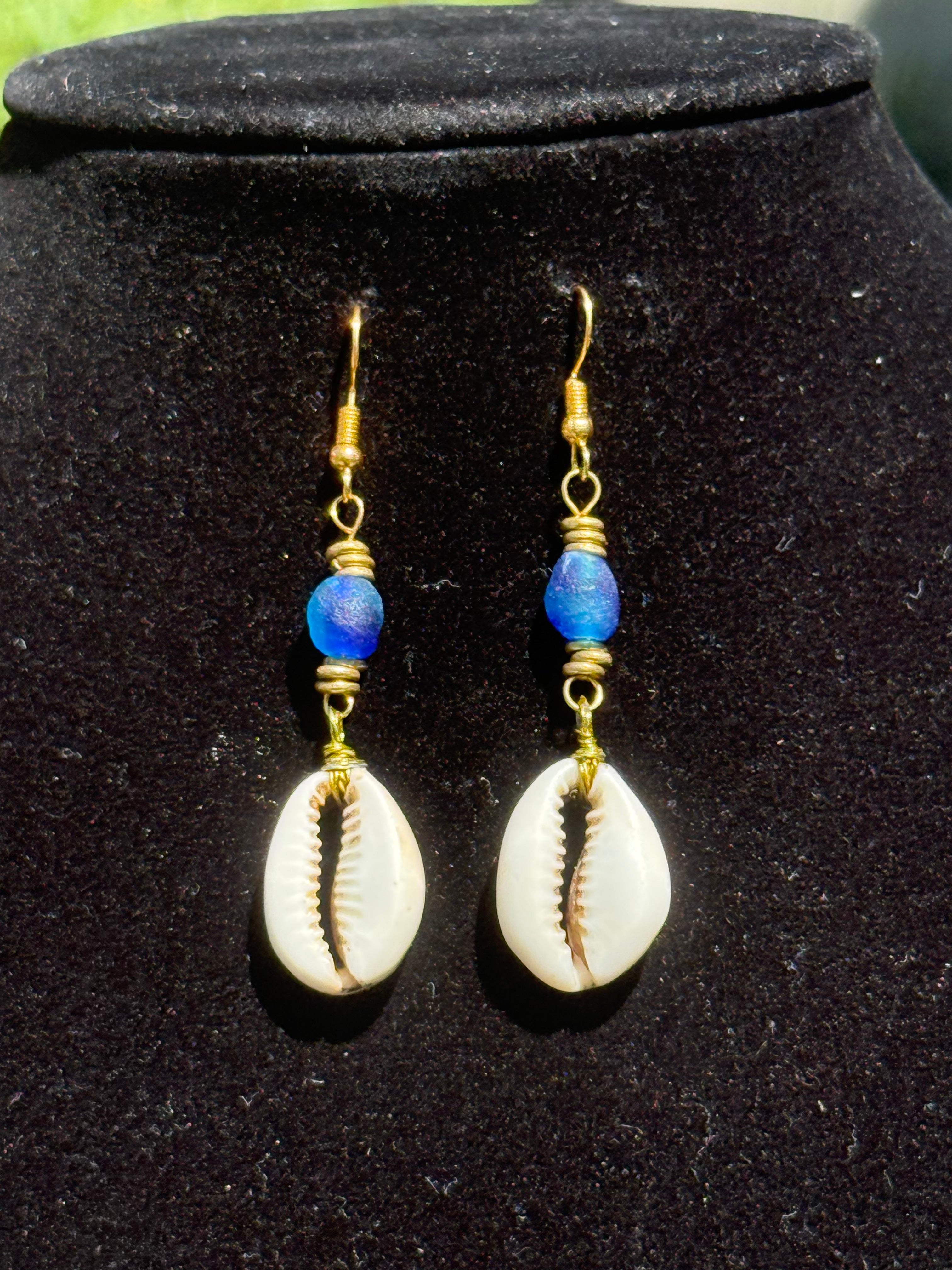 Blue Cowrie - Earrings